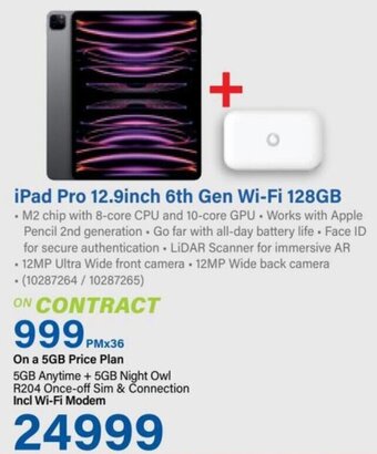 Incredible Connection iPad Pro 12,9 inch 6th Gen Wi-Fi 128GB offer