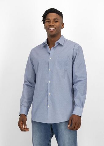 Easy care geometric print shirt