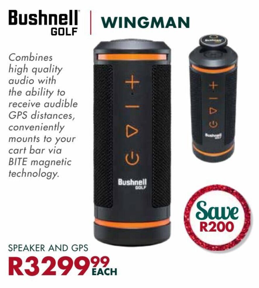 Bushnell Golf Wingman Speaker and GPS offer at The Golfers Club