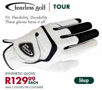Fearless Golf Tour Synthetic Glove