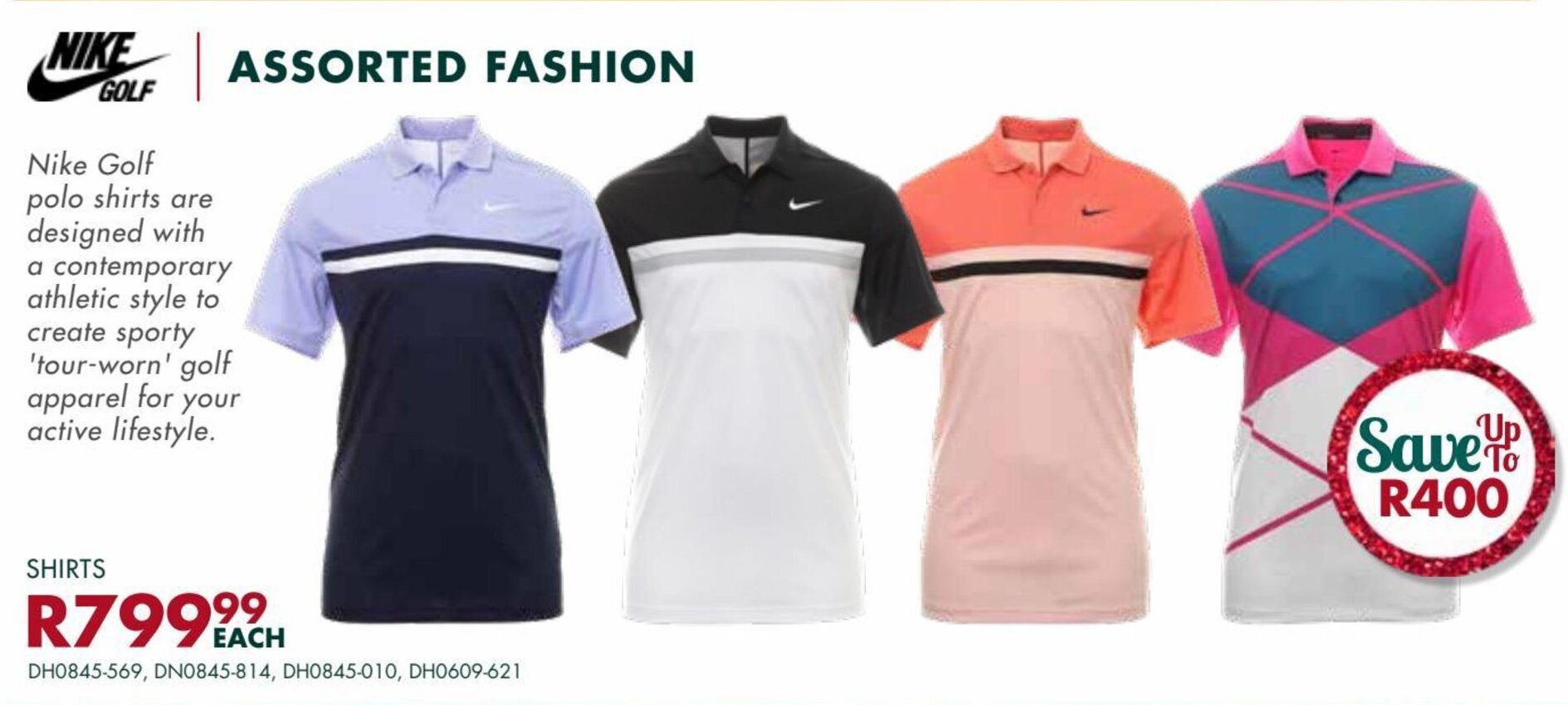 Nike Golf Assorted Fashion Shirts offer at The Golfers Club