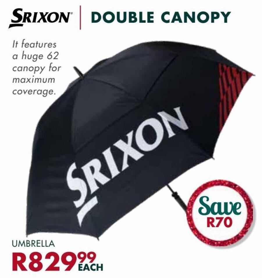 Srixon Double Canopy Umbrella offer at The Golfers Club