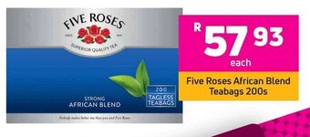 Game Five Roses African Blend Teabags 200's offer