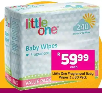 Game Little One Fragranced Baby Wipes 3 packs x 80 wipes offer