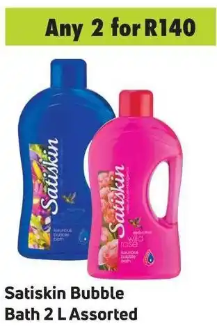 Game Satiskin Bubble Bath 2x2L Assorted offer