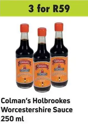 Game Colman's Holbrookes Worcetershire Sauce 3x250ml offer