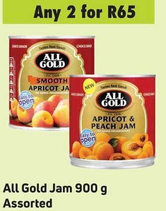 Game All Gold Jam 900g Assorted offer