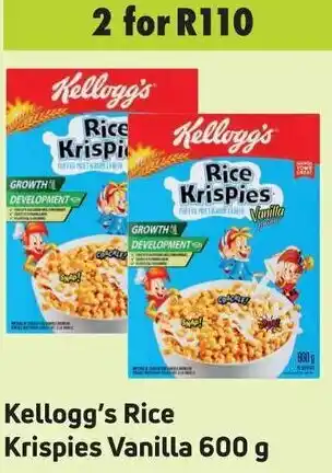 Game Kellogg's Rice Krispies Vanilla 2x600g offer