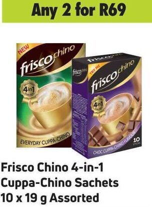 Game Frisco Chino 4-in-1 Cuppa-Chino Sachets 10x19g Assorted offer