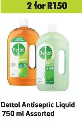 Game Dettol Antiseptic Liquid 2x750ml Assorted offer