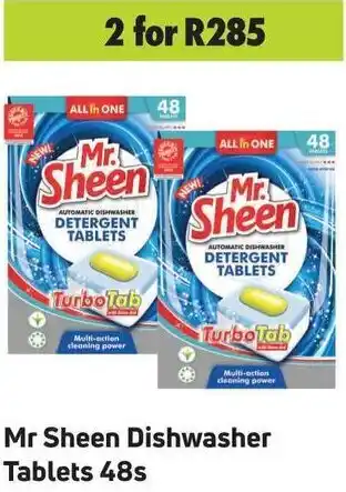 Game Mr Sheen Dishwasher Tablets 2x48s offer