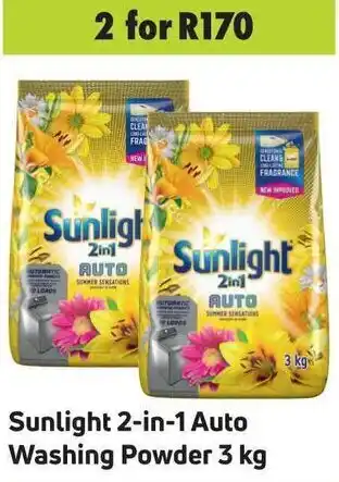 Game Sunlight 2-in-1 Auto Washing Powder 2x3kg offer