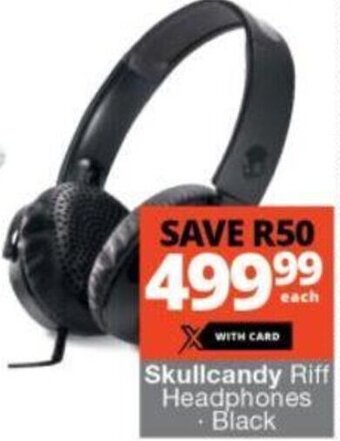 Checkers Skullcandy Riff Headphones Black offer