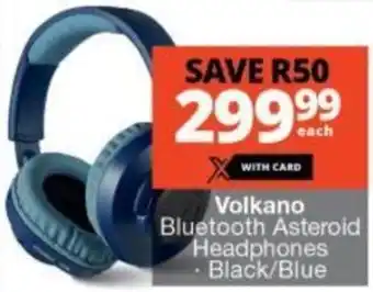 Checkers Volkano Bluetooth Asteroid Headphones Black/White offer