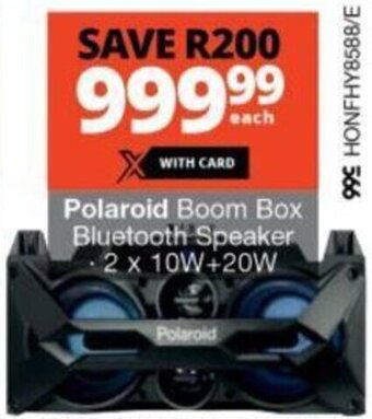 Checkers Polaroid Boom Box Bluetooth Speaker 2 x 10W + 20W offer
