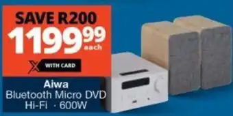 Aiwa Bluetooth Micro DVD Hi-Fi 600W