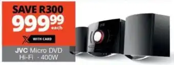 Checkers JVC Micro DVD Hi-Fi 400W offer