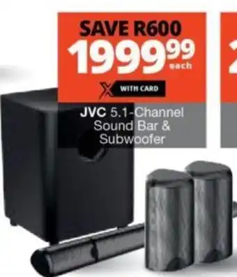 Checkers JVC 5,1 Channel Sound Bar & Subwoofer offer