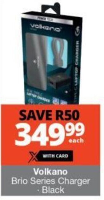Checkers Volkano Brio Series Charger Black offer
