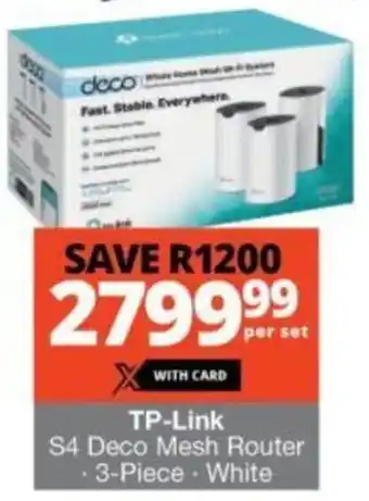 TP-Link S4 Deco Mesh Router 3-Piece White