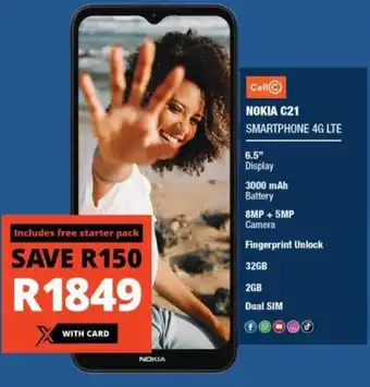 Checkers Nokia C21 Smartphone 4G LTE 6,5" offer