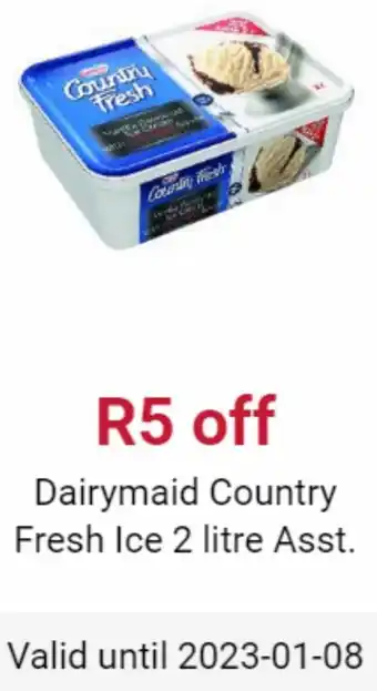 Spar Savemor Dairymaid Country Fresh Ice 2L offer