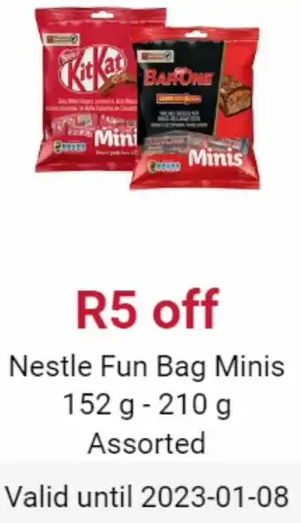 Spar Savemor Nestle Fun Bag Minis 152g-210g Assorted offer