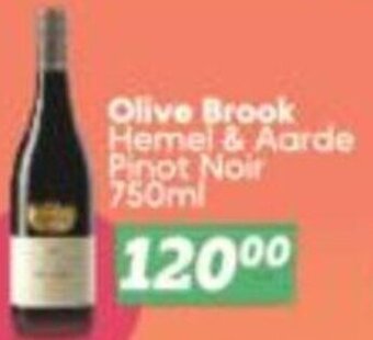 KwikSpar Olive Brook Hemel & Aarde Pinot Noir 750ml offer