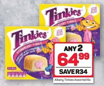 Pick n Pay Albany Tinkies Assorted 6s offer