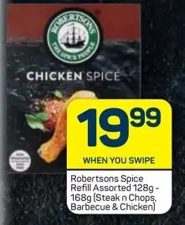 Pick n Pay Robertsons Spice Refill Assorted 128g- 168g offer