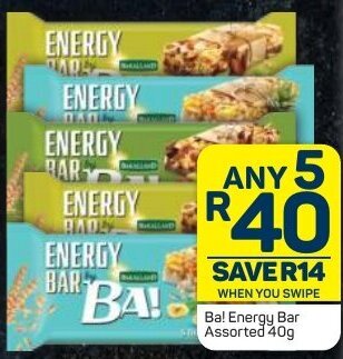 Ba! Energy Bar Assorted 40g
