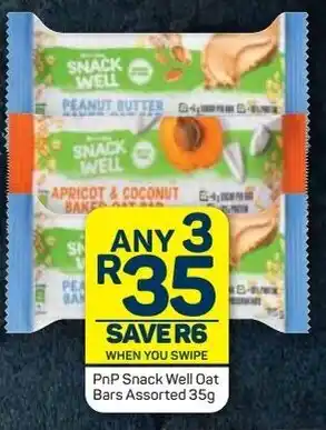 Pick n Pay PnP Snack Well Oat Bars Assorted 35g offer