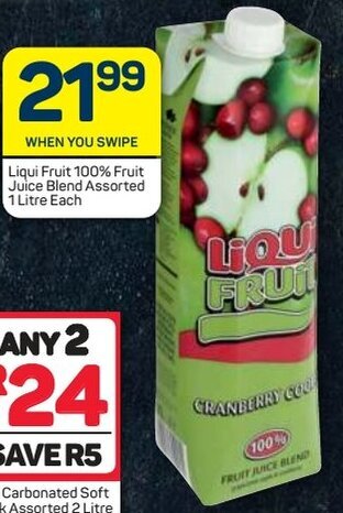 Pick n Pay Liqui Fruit 100% Fruit Juice Blend Assorted 1L offer