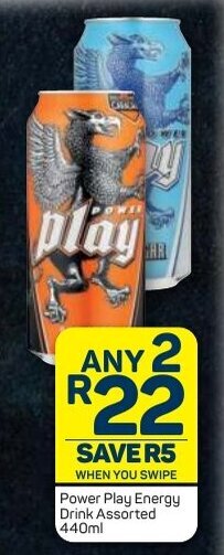 Pick n Pay Power Play Energy Drink Assorted 440ml offer