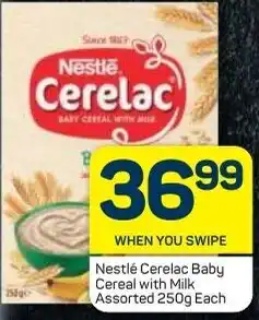 Pick n Pay Nestlé Cerelac Baby Cereal with Milk Assorted 250g offer