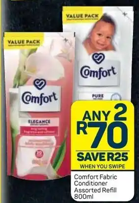 Pick n Pay Comfort Fabric Conditioner Assorted Refill 800ml offer