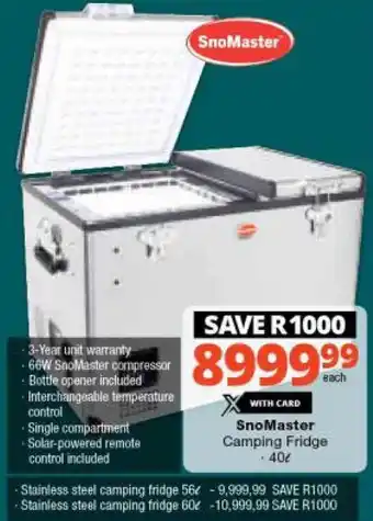 Checkers SnoMaster Camping Fridge 40L offer