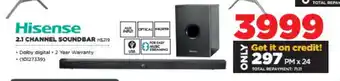 HiFi Corp Hisense - 2.1Channel Soundbar offer