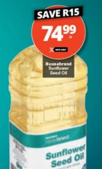 Checkers Housebrand Sunflower Seed Oil 2L offer
