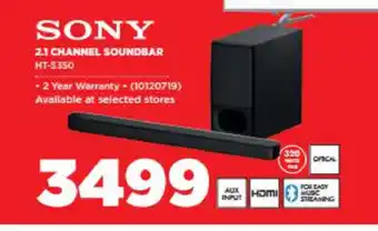 HiFi Corp Sony - 2.1Channel Soundbar HT - S350 offer