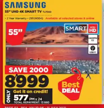 Samsung - 55" UHD 4K Smart TV - TU7000