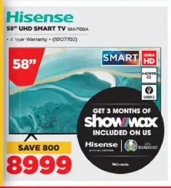HiFi Corp Hisense - 58" UHD Smart TV - 58A7100A offer