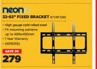 HiFi Corp Neon - 32-65" FIxed Bracket offer