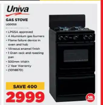 HiFi Corp Univa - Gas Stove - UG005B offer
