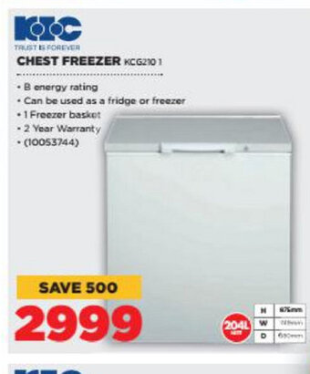 HiFi Corp KIC - Chest Freezer - KCG210 1 offer