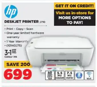 HiFi Corp Hp - Deskjet Printer - 2710 offer