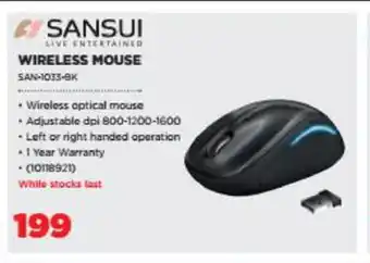 Sansui - Wireless Mouse - SAN-1033-BK