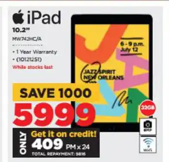 HiFi Corp iPad - 10.2" - MW742HC/A offer