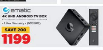 HiFi Corp Ematic - 4K Android TV Box offer