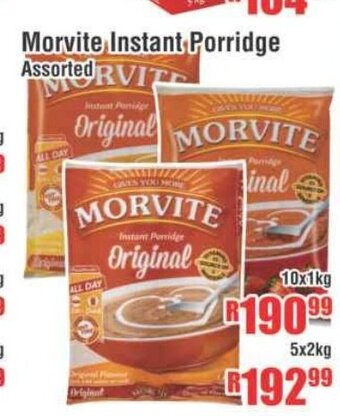 Devland Cash And Carry Morvite Instant Porridge Assorted 10x1kg offer
